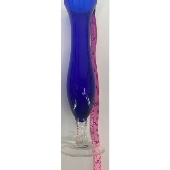 vtg national potteries cleavland, OH cobalt blue vase - Picture 4 of 4
